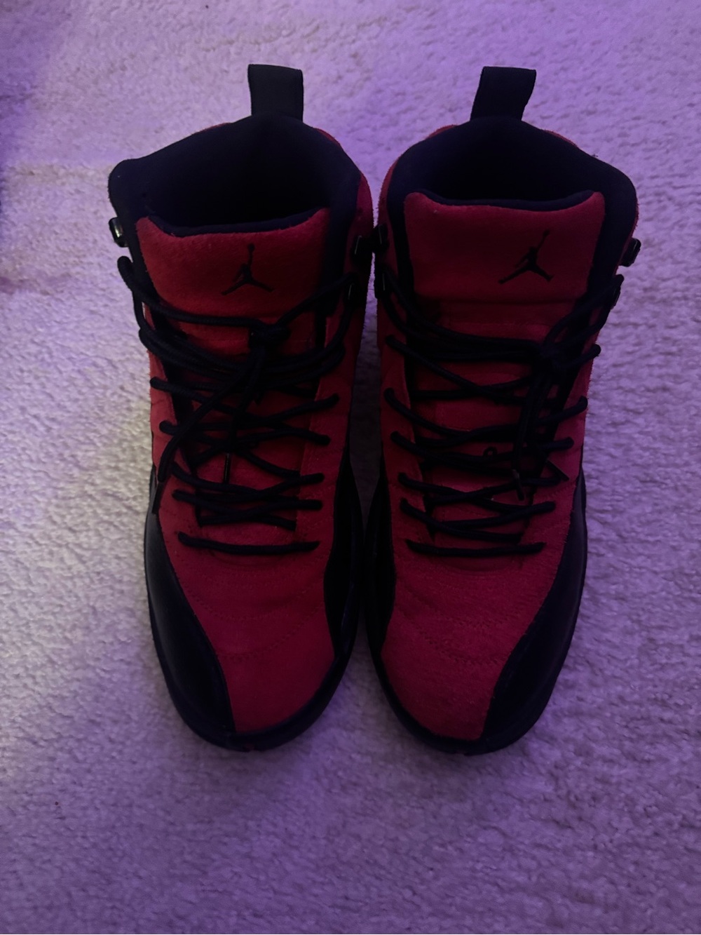 Jordan Men’s Red and Black High-Top Sneakers